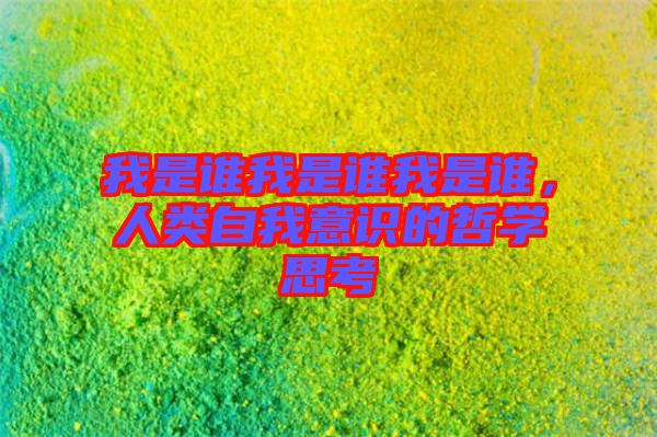 我是誰我是誰我是誰,人類自我意識的哲學(xué)思考