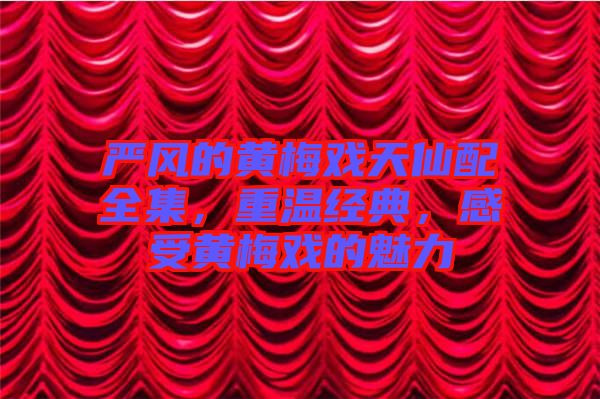 嚴(yán)風(fēng)的黃梅戲天仙配全集,重溫經(jīng)典,感受黃梅戲的魅力