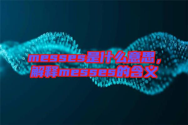 messes是什么意思,解釋messes的含義
