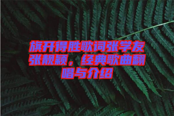 旗開得勝歌詞張學(xué)友張靚穎,經(jīng)典歌曲翻唱與介紹