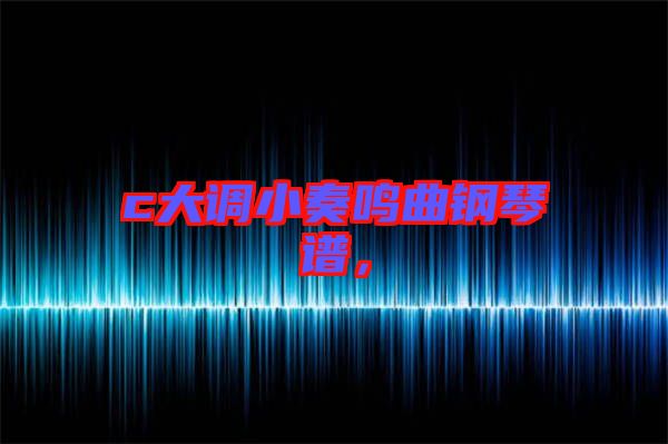 c大調小奏鳴曲鋼琴譜,