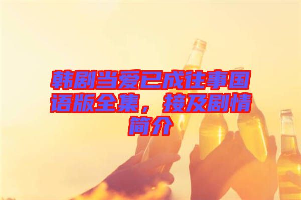 韓劇當愛已成往事國語版全集,接及劇情簡介