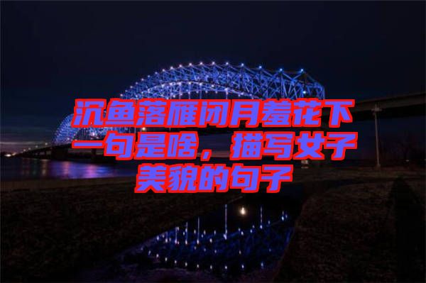 沉魚落雁閉月羞花下一句是啥,描寫女子美貌的句子