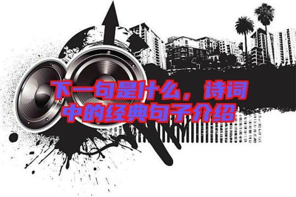 下一句是什么，詩詞中的經典句子介紹