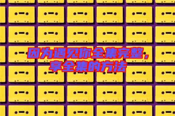 因為遇見你全集完整,享全集的方法