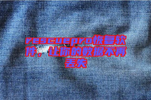 rescuepro恢復軟件,讓你的數據不再丟失