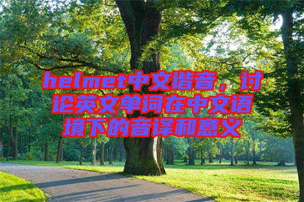 helmet中文諧音,討論英文單詞在中文語(yǔ)境下的音譯和意義
