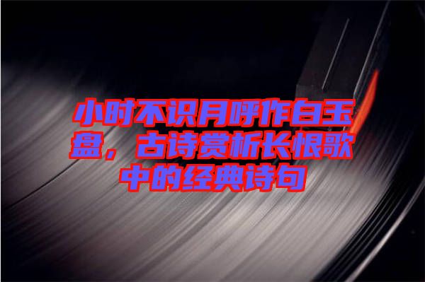 小時不識月呼作白玉盤,古詩賞析長恨歌中的經典詩句