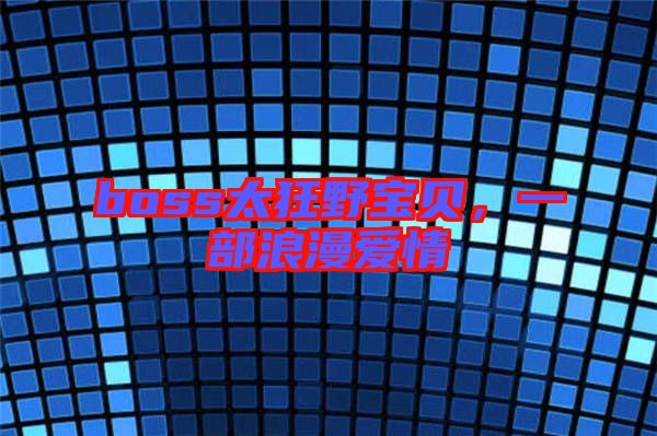 boss太狂野寶貝,一部浪漫愛情