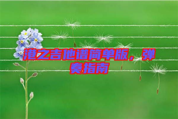 港之吉他譜簡單版,彈奏指南