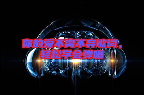 你的愛不離不棄歌詞,輕松學會彈唱