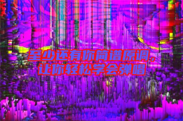 至少還有你簡(jiǎn)譜原調(diào)，讓你輕松學(xué)會(huì)彈唱