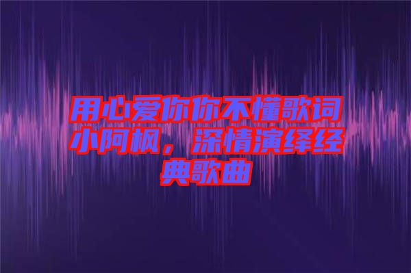 用心愛你你不懂歌詞小阿楓,深情演繹經(jīng)典歌曲