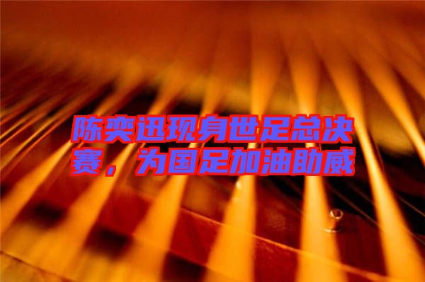 陳奕迅現身世足總決賽,為國足加油助威