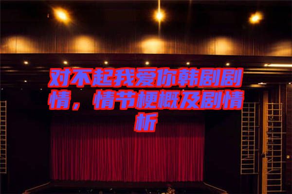 對不起我愛你韓劇劇情,情節(jié)梗概及劇情析