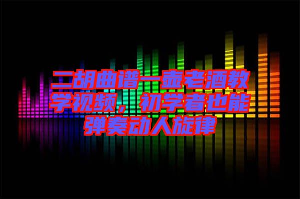 二胡曲譜一壺老酒教學(xué)視頻,初學(xué)者也能彈奏動(dòng)人旋律