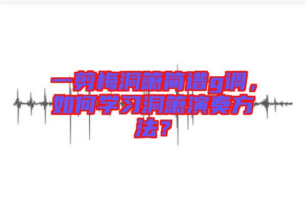 一剪梅洞簫簡譜g調(diào)，如何學(xué)習(xí)洞簫演奏方法？