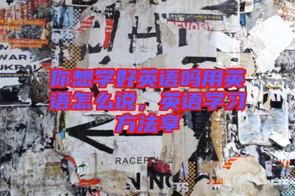 你想學(xué)好英語嗎用英語怎么說,英語學(xué)習(xí)方法享