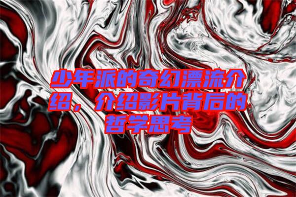 少年派的奇幻漂流介紹,介紹影片背后的哲學思考