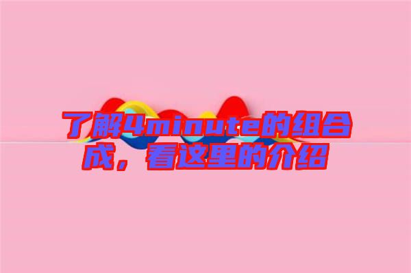 了解4minute的組合成,看這里的介紹