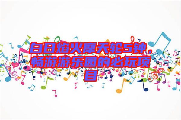 白日焰火摩天輪5鐘,暢游游樂(lè)園的必玩項(xiàng)目