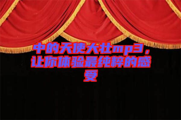 中的天使大壯mp3,讓你體驗最純粹的感受