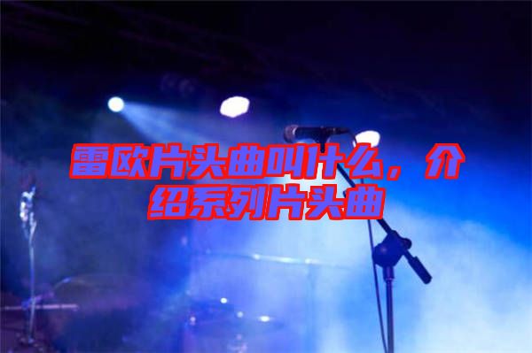 雷歐片頭曲叫什么,介紹系列片頭曲