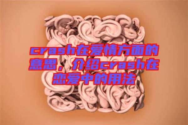 crash在愛情方面的意思,介紹crash在戀愛中的用法