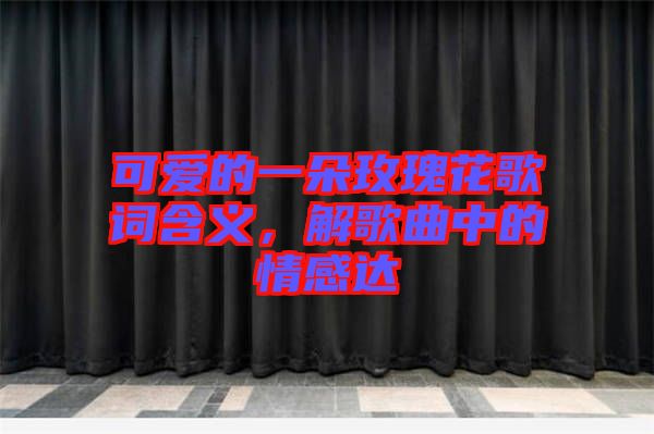 可愛(ài)的一朵玫瑰花歌詞含義,解歌曲中的情感達(dá)