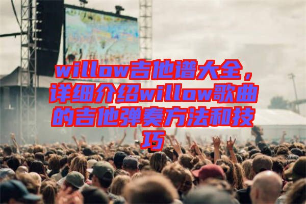 willow吉他譜大全,詳細介紹willow歌曲的吉他彈奏方法和技巧