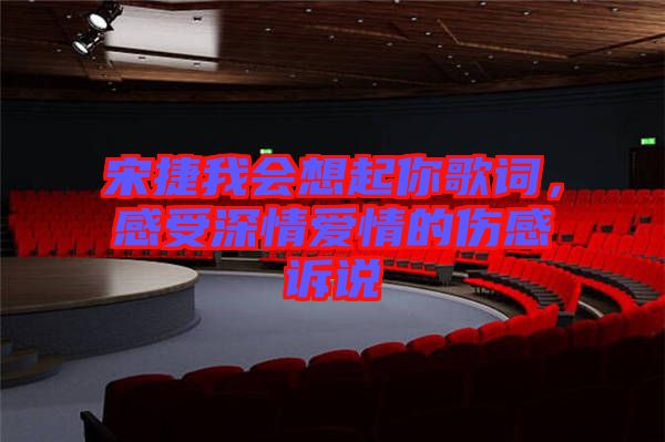 宋捷我會想起你歌詞,感受深情愛情的傷感訴說