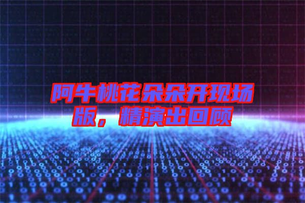 阿牛桃花朵朵開現場版,精演出回顧