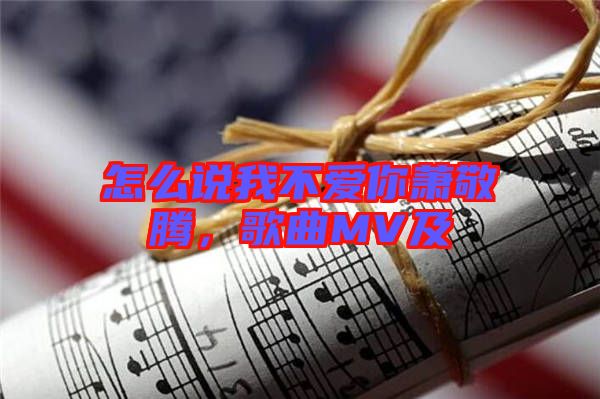 怎么說我不愛你蕭敬騰,歌曲MV及