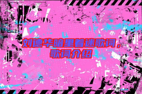 劉德華暗里著迷歌詞,歌詞介紹