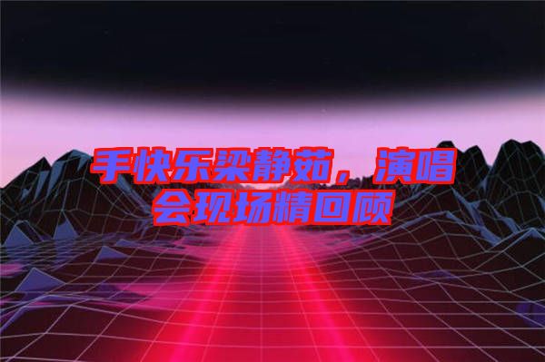 手快樂梁靜茹,演唱會現場精回顧