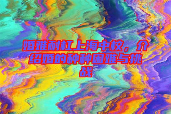 婚難耐杠上海中校,介紹婚的種種困難與挑戰