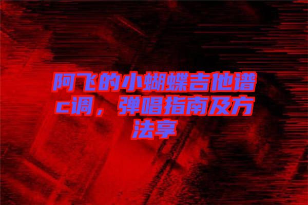 阿飛的小蝴蝶吉他譜c調，彈唱指南及方法享