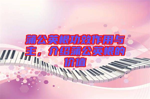 蒲公英根功效作用與主,介紹蒲公英根的價值