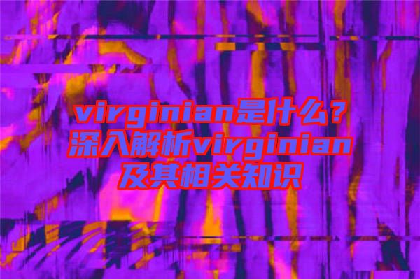 virginian是什么?深入解析virginian及其相關知識