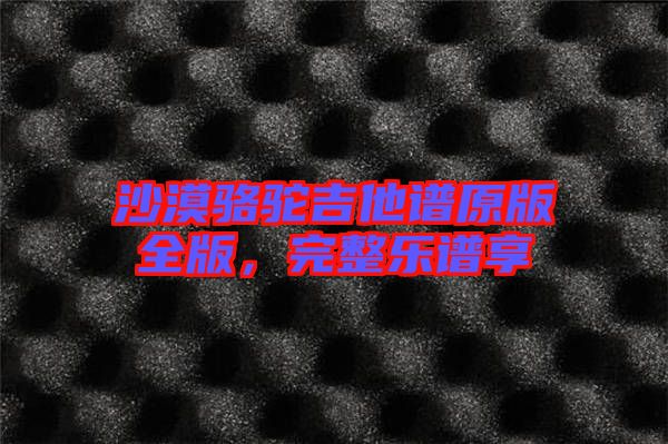 沙漠駱駝吉他譜原版全版,完整樂(lè)譜享