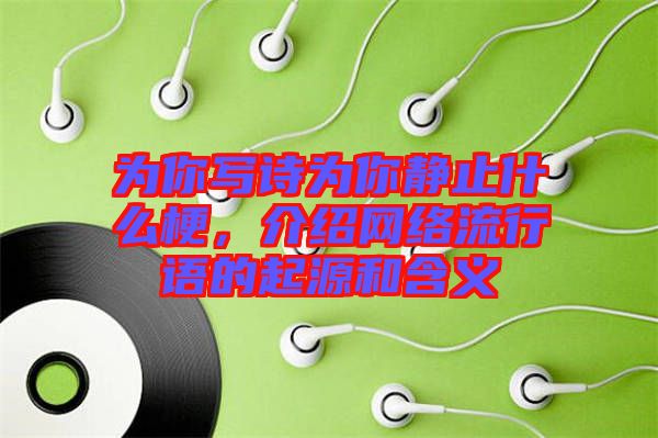 為你寫詩為你靜止什么梗,介紹網絡流行語的起源和含義