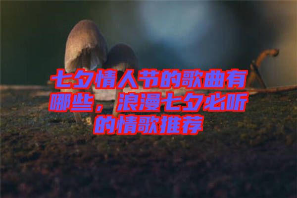 七夕情人節的歌曲有哪些,浪漫七夕必聽的情歌推薦
