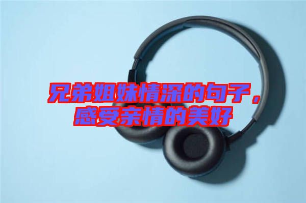 兄弟姐妹情深的句子,感受親情的美好