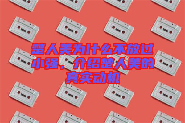 楚人美為什么不放過小強,介紹楚人美的真實動機