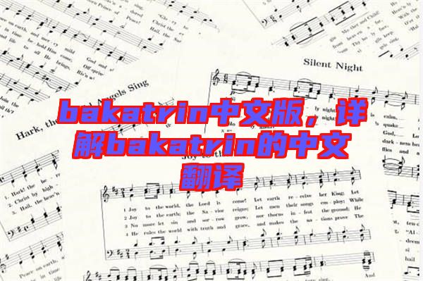 bakatrin中文版，詳解bakatrin的中文翻譯