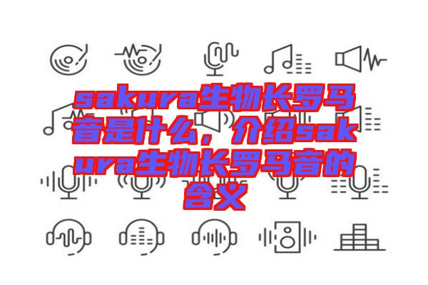 sakura生物長羅馬音是什么，介紹sakura生物長羅馬音的含義