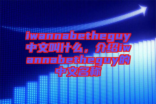 iwannabetheguy中文叫什么,介紹iwannabetheguy的中文名稱
