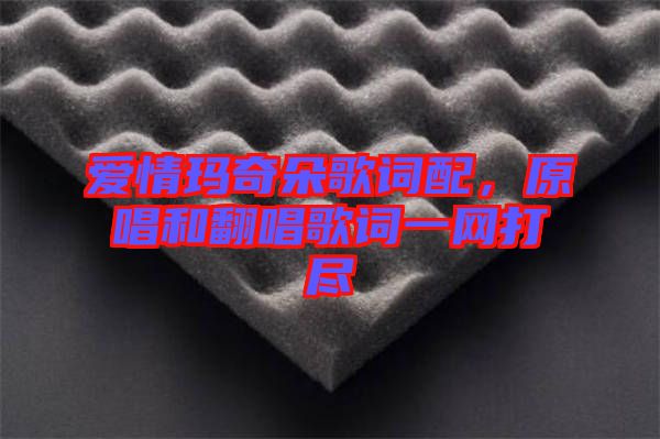 愛(ài)情瑪奇朵歌詞配,原唱和翻唱歌詞一網(wǎng)打盡