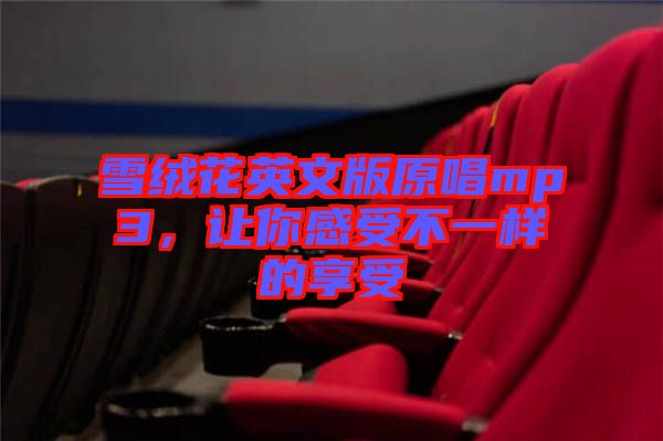 雪絨花英文版原唱mp3,讓你感受不一樣的享受