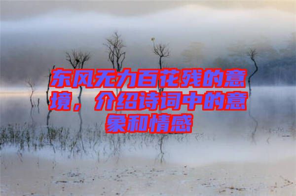 東風無力百花殘的意境,介紹詩詞中的意象和情感